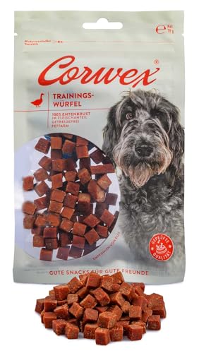 Corwex Trainingswürfel (16x70g, Ente) Hundesnacks mit Ente, Monoprotein, Trainee Snack, getreidefreie Leckerlie fürs Hundetraining von Corwex