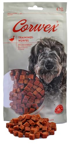 Corwex Trainingswürfel (250g, Ente) Hundesnacks mit Ente, Monoprotein, Trainee Snack, getreidefreie Leckerlie fürs Hundetraining von Corwex