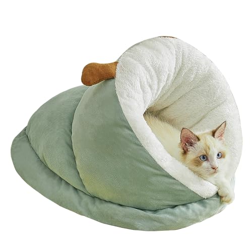 Cosiesnest Katzenbett Höhle KatzenhöHle 1 Stück 35 * 25 * 25cm Katzenkorb Katzenhaus Katzenbetten für Drinnen mit Anti-Rutsch-Boden Cat Sleeping Bag Baumwolle Katzenbett Flauschig von Cosiesnest