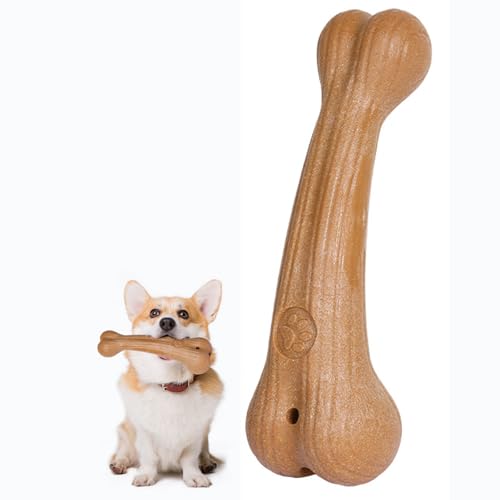 Hundekauspielzeug aus Holz, unzerstörbar, für aggressive Kauer, langlebig, robust, zum Zahnen, Langeweile für Welpen, Echtholzgeschmack, robustes Hundespielzeug für mittelgroße und große Hunde von Cosiesnest