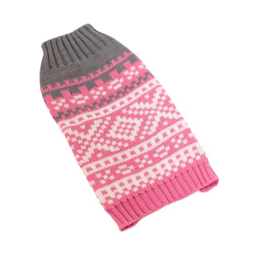 Hundekostüm Hundekostüm Haustier Kostüm Hundekostüm Haustier Mantel 1 Stück Haustier Pullover Tricolour Strickpulli (Rosa) von Cosiesnest