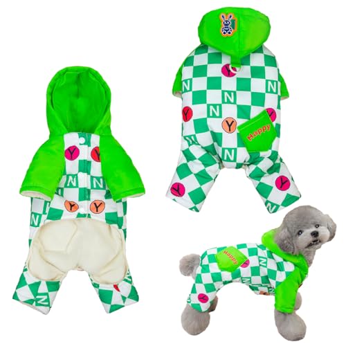 Hundemantel Hundekostüm Hundebekleidung & Zubehör Wintermantel Hund Hundemantel für Kleine Hunde Rocker-Vlies Hundejacke Kleine Hunde Winterjacken & WintermäNtel für Hunde 3-8kg Haustier Wintermantel von Cosiesnest