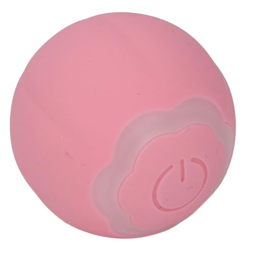 Cat Smart Rolling Ball, Elektrisch, Sicher, Flexibel, Interaktives Katzenballspielzeug aus Silikon mit Buntem LED-Licht für Hunde (Rosa) von Cosiki