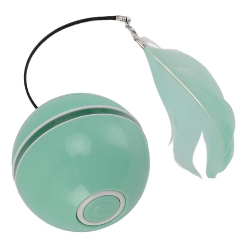 Cosiki Beweglicher Katzenspielzeugball, 360-Grad-Drehung, Eingebauter Super-Drive-Spaß, Interaktiver Katzenspielzeugball, Automatisch mit Glocke für Zuhause für Katzen (Green) von Cosiki