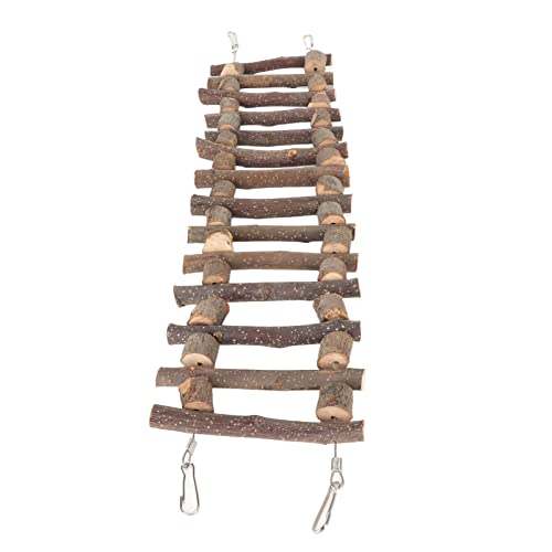 Cosiki Haustier-Kletterleiter, Apfelholz Gesunde Holzleiterbrücke Übung Haustier Balance Kleintierkäfig Zähneknirschen Für Haustiere Für Papageien (50CM) von Cosiki