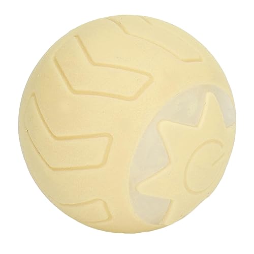 Cosiki Haustierspielzeugball, Katzenspielzeugball mit Integriertem Soundgerät, Intelligente Interaktion, Wiederaufladbar, ABS und Silikon, für den Außenbereich, Ungiftig (Yellow) von Cosiki