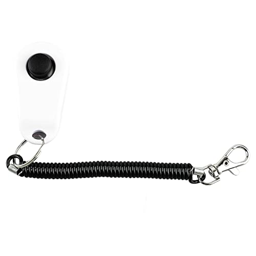 Cosiki Hundetrainings-Clicker, Langlebiger Edelstahlhaken, Universeller Leichter Katzentrainings-Clicker mit Handschlaufe für Hunde Zum Verhaltenstraining für Katzen (White) von Cosiki