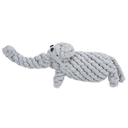 Cosiki Juli-Geschenk Haustier Spielzeug, Elefant Baumwolle Seil Hund Baumwolle Seil Spielzeug, Rot Blau Kaninchen Beißen Kauen für Tier(Elephant) von Cosiki