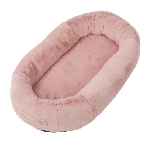 Cosiki Menschliches Hundebett, Abnehmbares Orthopädisches Nickerchen-Hundebett Oval für Kinderzimmer (100 * 70 * 30) von Cosiki