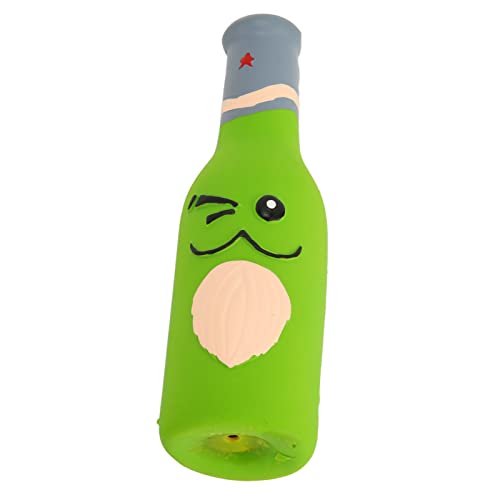 Cosiki Niedliches Weinflaschen-Hundespielzeug, Langlebig, Lindert Langeweile, Flexibler Latex-Zahnbrecher, Tragbares Reinigungs-Hundespielzeug (Bierflasche) von Cosiki