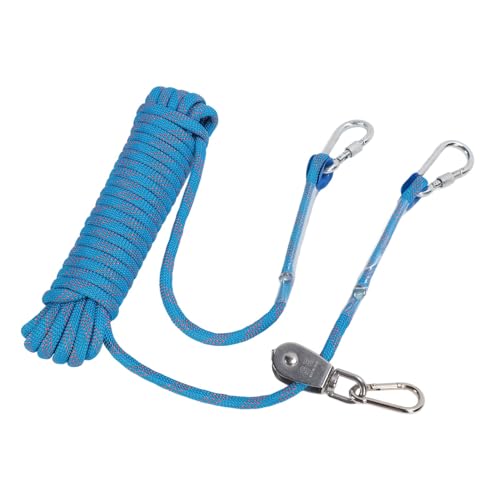 Haustier-Hundeleine, Hundetrainingsleine, Vielseitig Einsetzbar, Reflektierend, um 360 Grad Drehbare Riemenscheiben, Exquisite Hardware, Flexibel für Spaziergänge Im Freien (Blue) von Cosiki