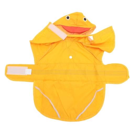 Hunderegenmantel, Bequemer Wasserdichter Hundeponcho, Tragbar, Bezaubernde Kapuze aus Transparentem PVC-Polyester für Outdoor-Aktivitäten (S) von Cosiki