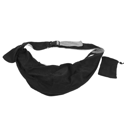 Hundetragetasche, Tragbare Haustiertragetasche mit Raumausbruchsicherem, Verstellbarem Schultergurt, groß, für Kleine Katzen (Black) von Cosiki