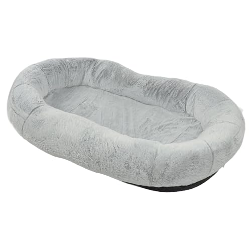 Menschliches Hundebett, Farbverlauf, Graue Schaumstofffüllung, Ergonomisches Design, Menschliche Größe, Großes Hundebett, Abnehmbarer Bezug (135 * 85 * 30CM) von Cosiki