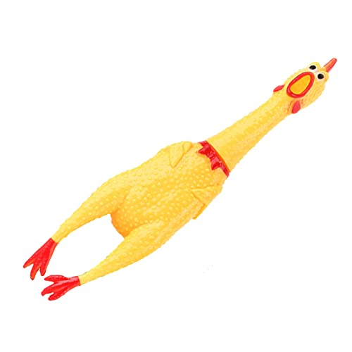 Squeak Sound Chicken Toy, Dog Chew Toy Screaming Chicken Toy Safety Yellow Angstlinderung für Erwachsene für den Täglichen Gebrauch (M) von Cosiki