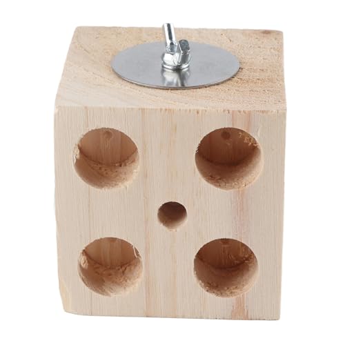 Cosiki Vogel-Block-Spielzeug, Holz-Langeweile-Entlastung, Einfache Installation, Sitzen, Ungiftig, Papageien-Block, Sicheres Futtersuchspielzeug für Sittichkäfige (7cm) von Cosiki