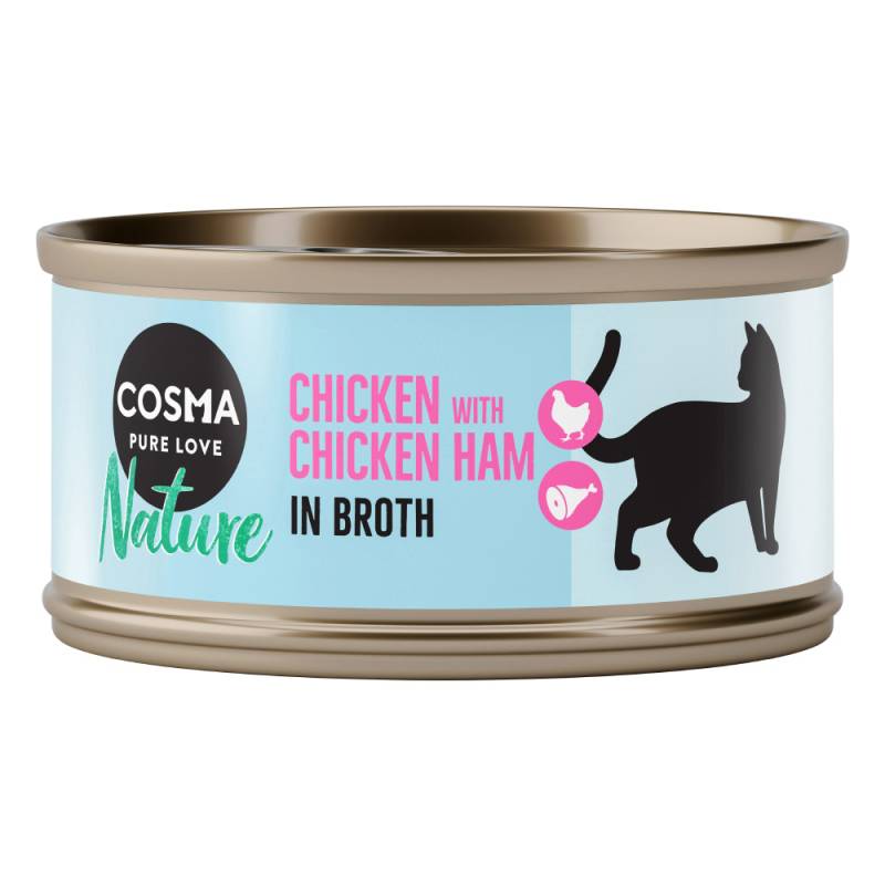 20 + 4 gratis! 24 x 70 g Cosma Nature - Hühnchen & Hühnerschinken von Cosma