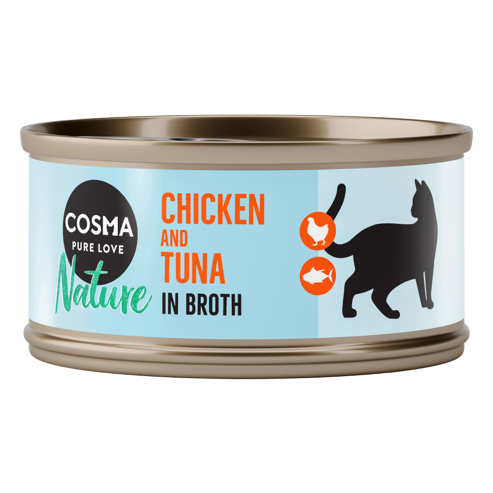 20 + 4 gratis! 24 x 70 g Cosma Nature - Hühnerbrust & Thunfisch von Cosma