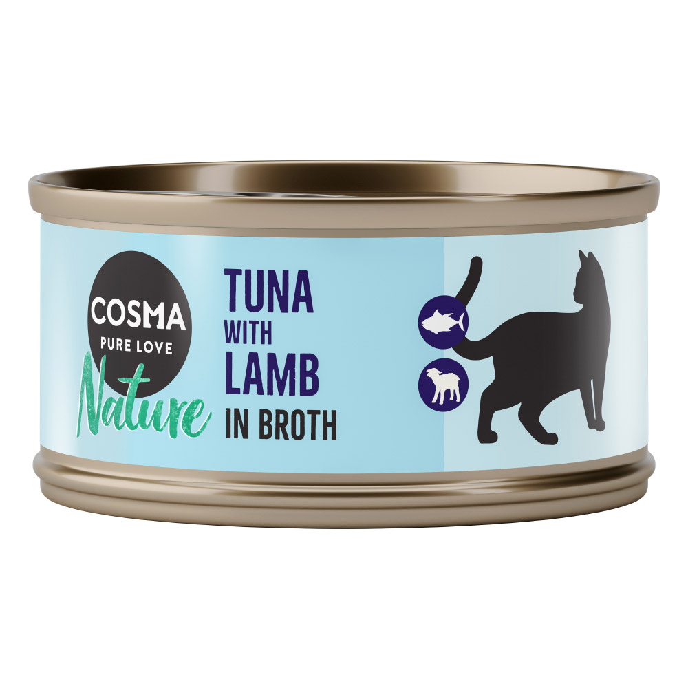 20 + 4 gratis! 24 x 70 g Cosma Nature - Thunfisch mit Lamm von Cosma