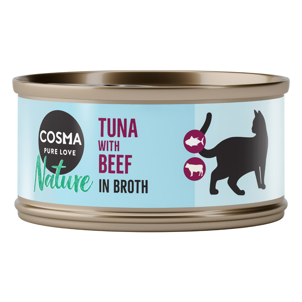 20 + 4 gratis! 24 x 70 g Cosma Nature - Thunfisch mit Rind von Cosma