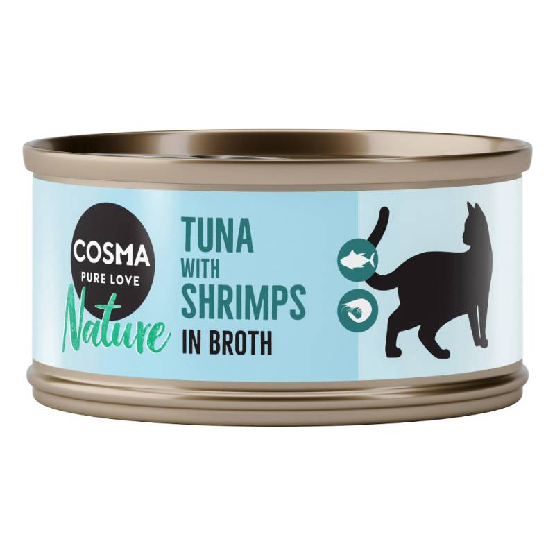 20 + 4 gratis! 24 x 70 g Cosma Nature - Thunfisch & Shrimps von Cosma