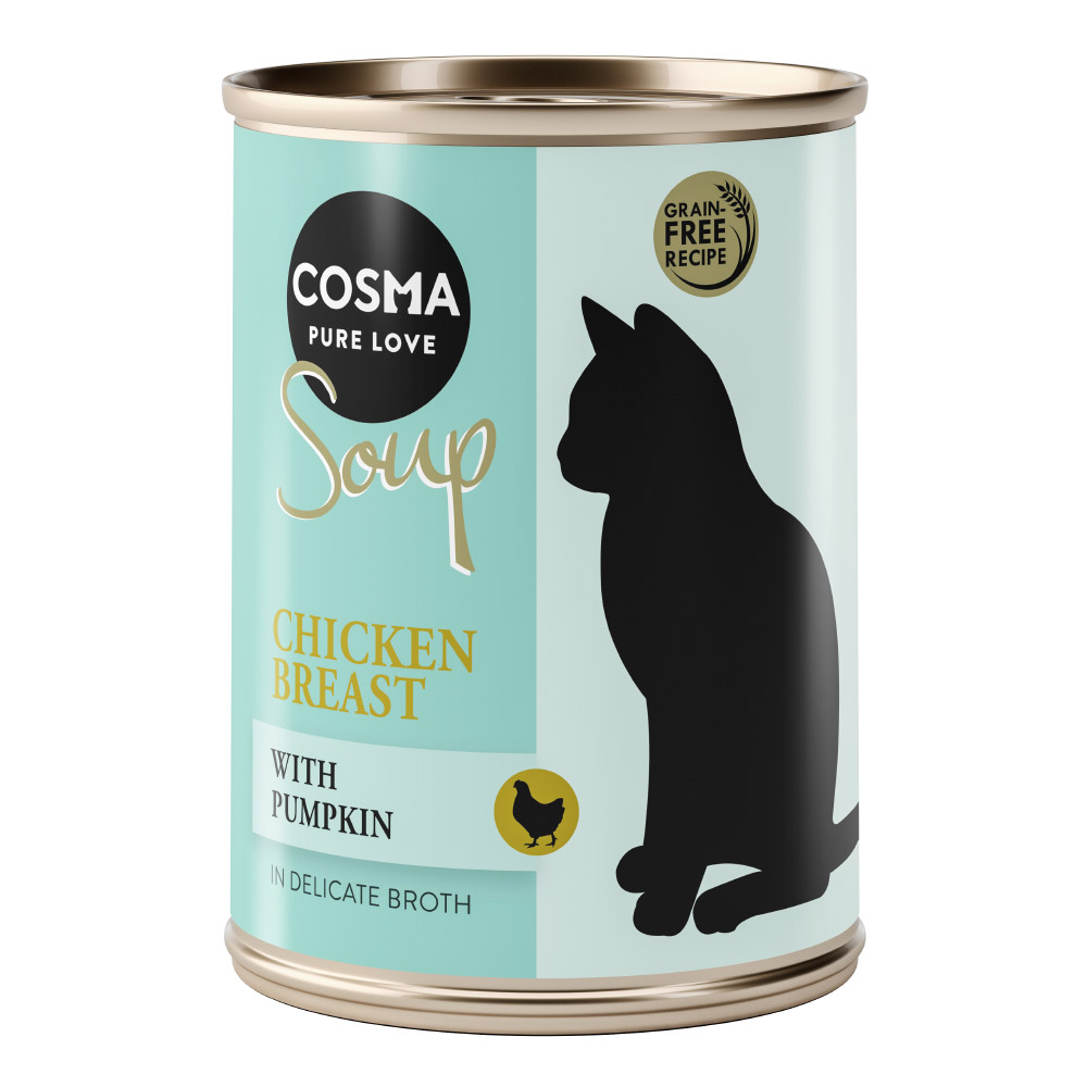 20 + 4 gratis! Cosma Soup 24 x 100 g - Hühnchenbrust mit Kürbis von Cosma