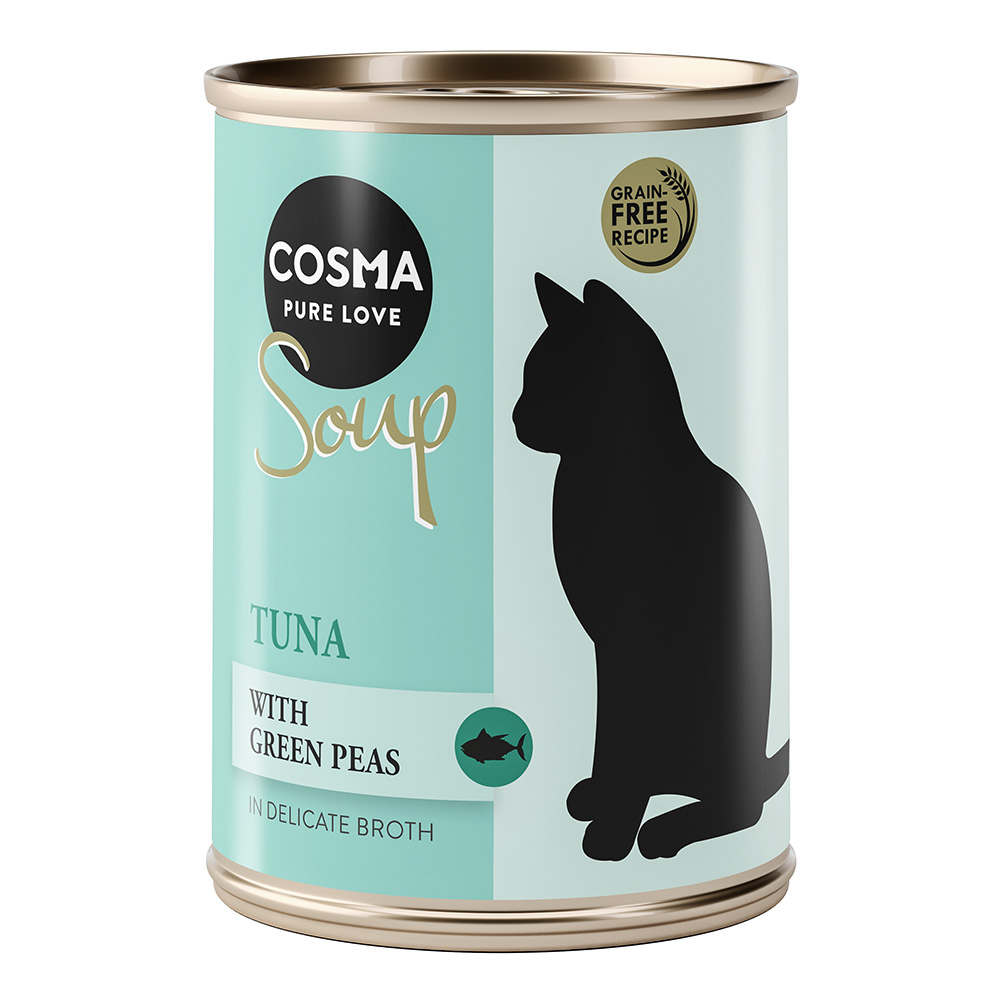 20 + 4 gratis! Cosma Soup 24 x 100 g - Thunfisch mit grünen Erbsen von Cosma