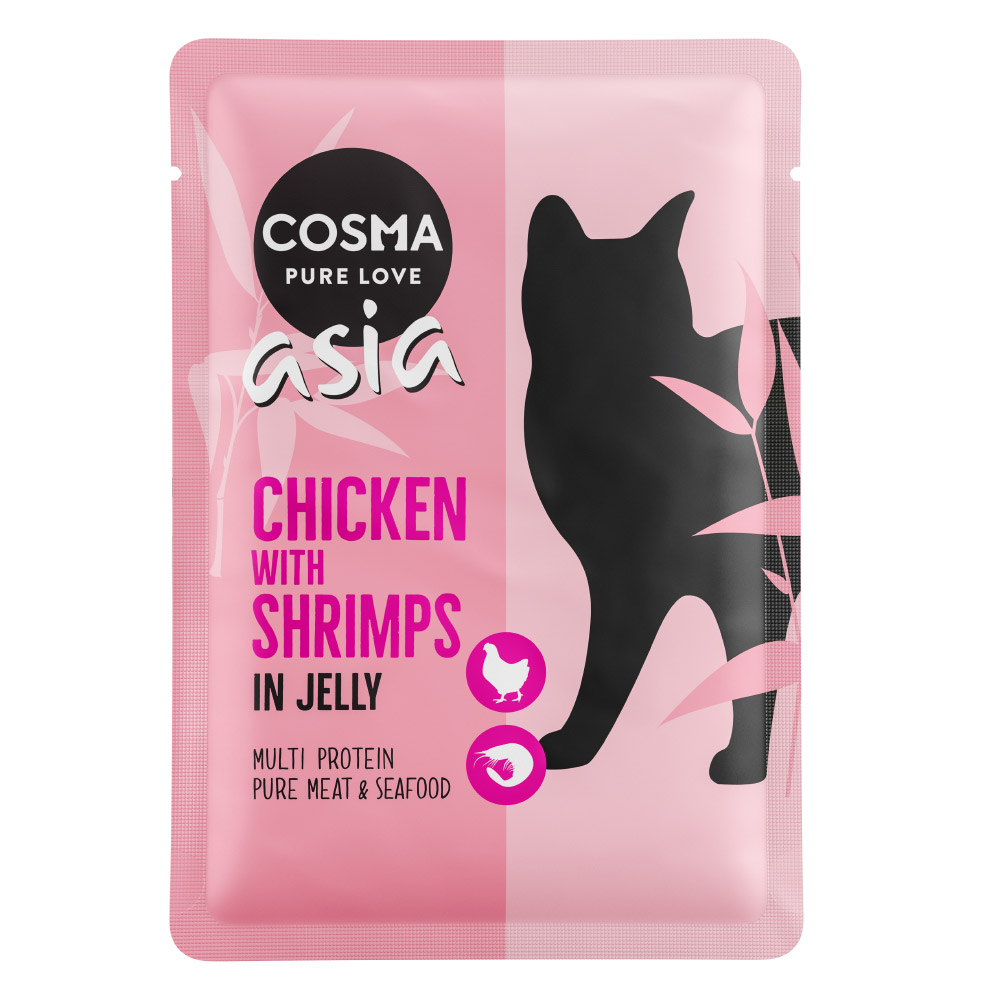 Ausgewähltes Cosma Asia in Jelly Nassfutter zum Sonderpreis! - Huhn & Shrimps (6 x 100 g) von Cosma