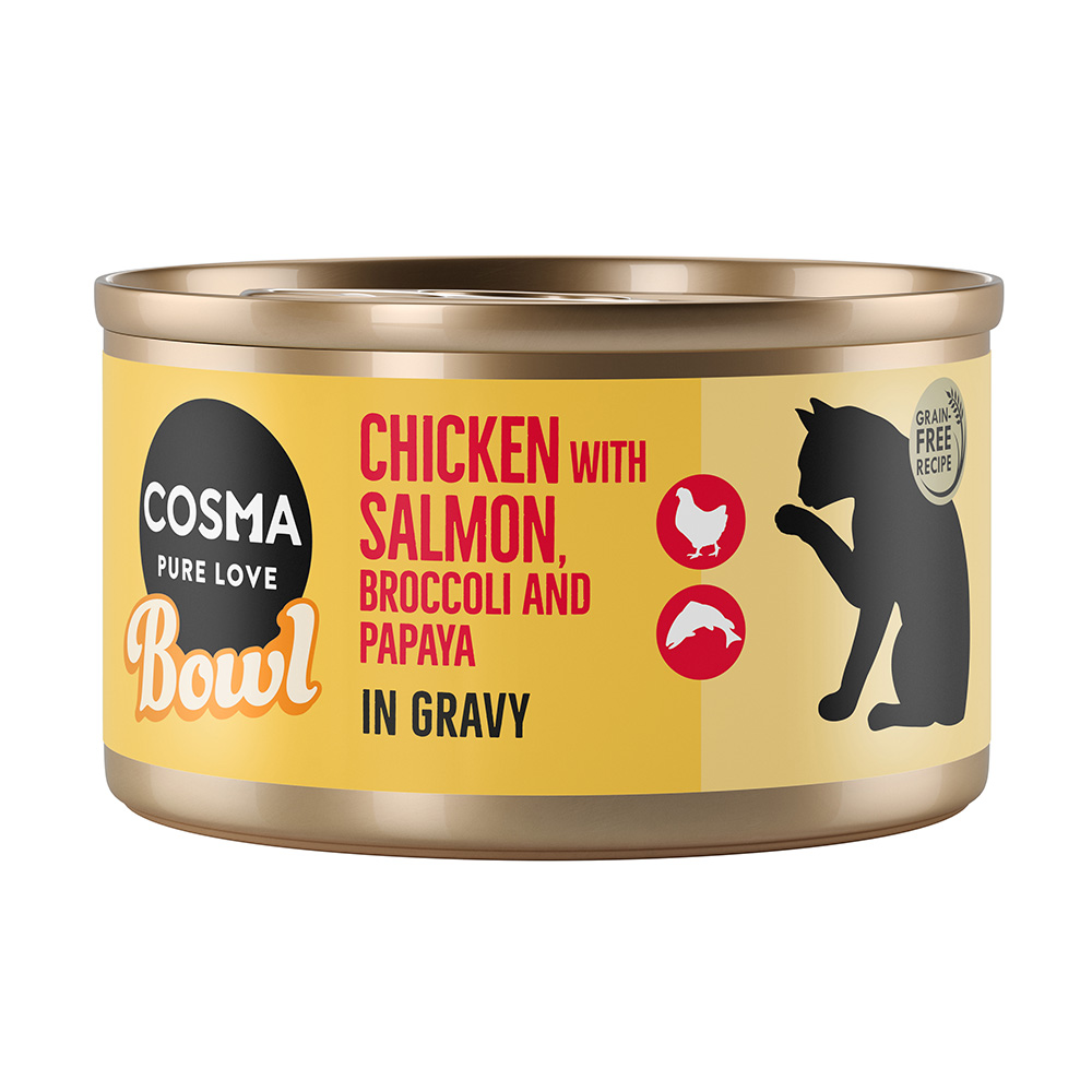 Cosma Bowl 6 x 80 g - Hühnchenbrust mit Lachs Cosma Bowl 6 x 80 g - Hühnchenbrust mit Lachs von Cosma