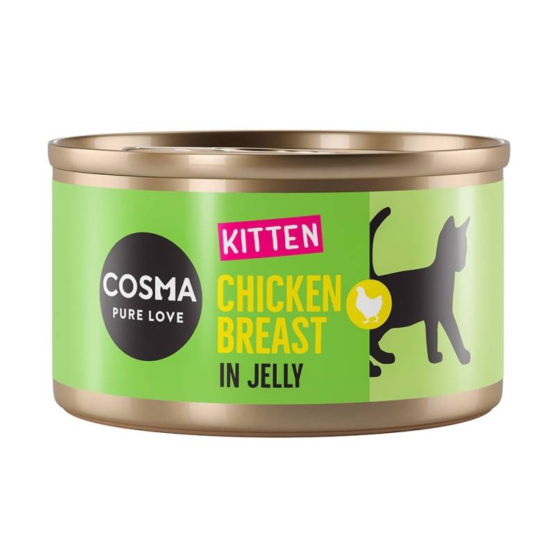 Cosma Kitten Nature, Original und Asia Sparpakete zum Sonderpreis! - Original Hühnchenbrust (24 x 85 g) von Cosma