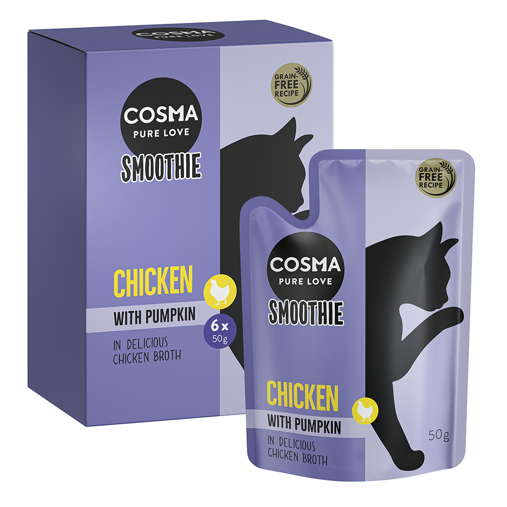 Cosma Smoothies 6 x 50 g zum Probierpreis! - Hühnchen mit Kürbis von Cosma