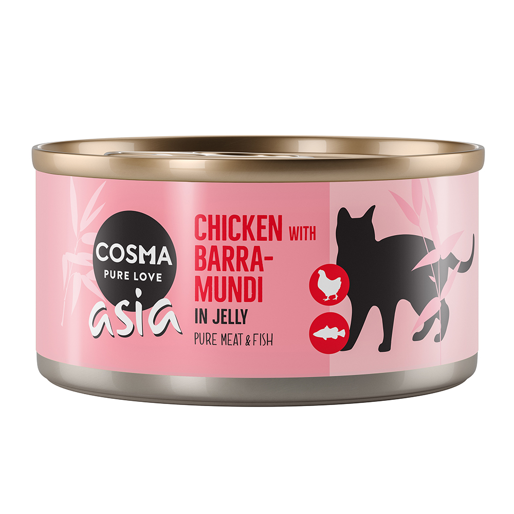 Sparpaket Cosma Asia in Jelly 24 x 170 g - Hühnchen & Riesenbarsch von Cosma