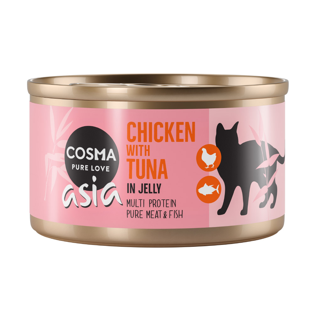 Sparpaket Cosma Asia in Jelly 24 x 85 g - Huhn & Thunfisch von Cosma