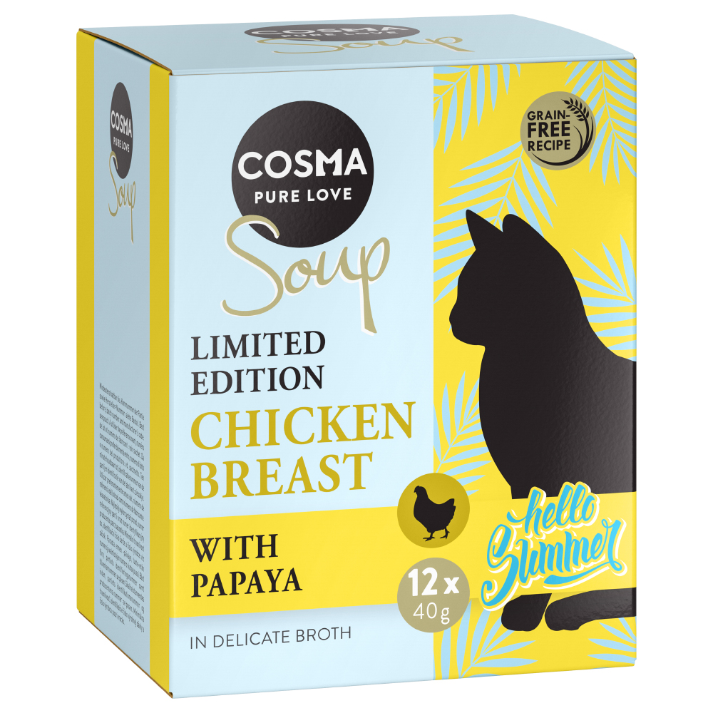 Sparpaket Cosma Soup 48 x 40 g  - Summer Edition Chicken mit Papaya von Cosma