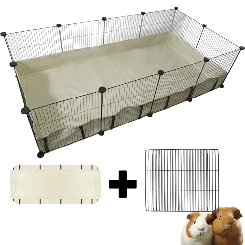 CosyCradle Meerschweinchenkäfig und wasserdichte Käfigeinlage C&C 2x4, Meerschweinchenkäfig und Käfig mit Segeltuchunterseite, 142 x 71 cm von CosyCradle