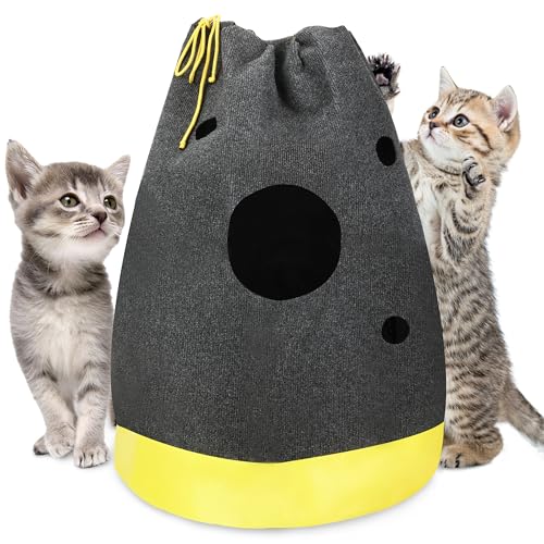 Cosyhomes Katzentunnel-Spielzeug, Katzenspielzeugtasche, Peekaboo Katzenhöhle Spielzeug mit 8 Löchern, zusammenklappbares Katzentunnelbett, Katzenhaus, Versteckspiel für den Innenbereich, Peekaboo für von Cosyhomes