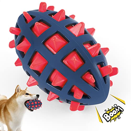 CoubonTail Hundespielzeugball, Hundespielzeugball mit Quietscher, für schwimmendes Kauen, Apportieren und interaktives Spielen (rot) von CoubonTail