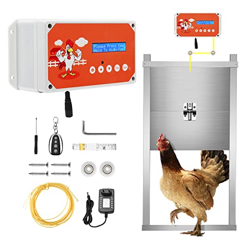 Automatisches Hühnerhaus Hühnerklappe,Couleeur Elektrische HühnerklappeTüröffner Hühnerstall mit Timer, Zug 3 kg Elektrisches Hühnerhaus-Türset zum Schutz der Hühner von Couleeur