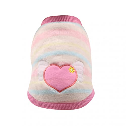 Coversolat Fleece Hundepullover Ohne Kapuzen Hundepulli Mit Hase Welpen Pfotenabdruck Stern Herz Drukcen Sweater Plüsch Pullover Hunde Welpen Katzen Kleidung Warme Winter Haustierkleidung von Coversolat