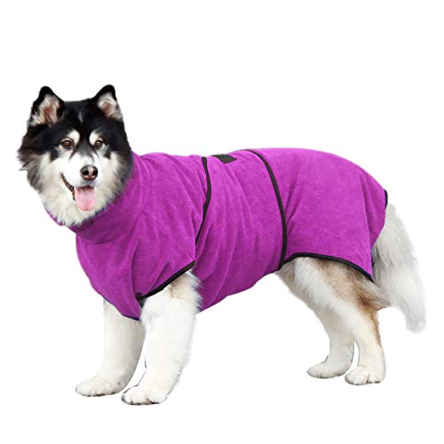 Coversolat Hundekleidung f黵 Gro遝 Hunde Bademantel Hundepullover Einfarbig Sweater von Coversolat