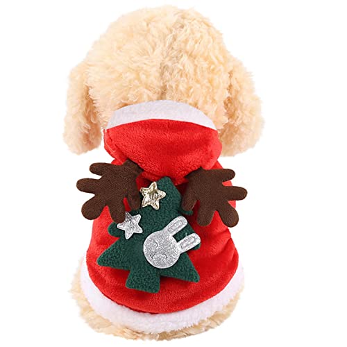 Coversolat Hundepullover Weihnachten Hundepullover für Kleine Hunde Pet Puppy Katze Hoodies mit Weihnachten Drucken Sweatshirt Mit Kapuzen Hundemantel Hundekleidung HundeKostähör Weihnachten (01#, XL) von Coversolat