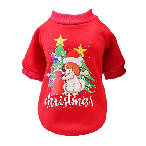 Coversolat Hundepullover Weihnachten Hundepullover für Kleine Hunde Pet Puppy Katze Hoodies mit Weihnachten Drucken Sweatshirt Mit Kapuzen Hundemantel Hundekleidung HundeKostähör Weihnachten (03#, XL) von Coversolat