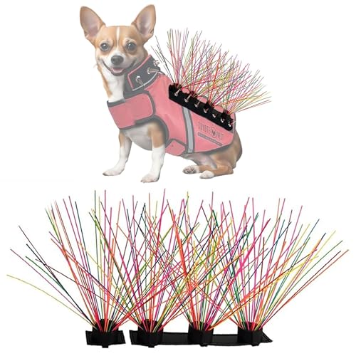 CoyoteVest CoyoteWhiskers Schutz-Nylon-Borsten für CoyoteVest oder SpikeVest Hundegeschirr-Weste, Hundezubehör, die Coyote, Hawk und Raptor Attacken abschrecken, 4 Stück, Regenbogen von CoyoteVest