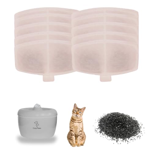 Ersatzfilter 10er Set für Cozy Paws Keramik Katzenbrunnen von Cozy Paws