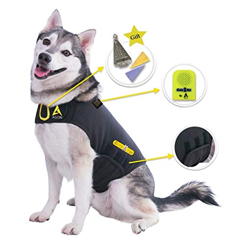 CozyVest 3-in-1-Weste mit Angstzustände, Musik und Aromatherapie, Hundemantel, entspannender Klang und ätherischer Öle, zum Stressabbau, Feuerwerk, Donner-Trennung, Jacke, schwarz, XS [3.6–6.4 kg] von CozyVest