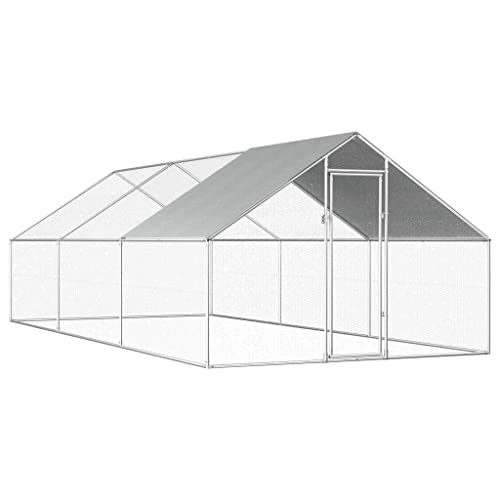 Cozynest Outdoor-Hühnerkäfig 2,75x6x1,92 m Stahl Verzinkt Kleintierstall Freilauf Vogelkäfig von Cozynest