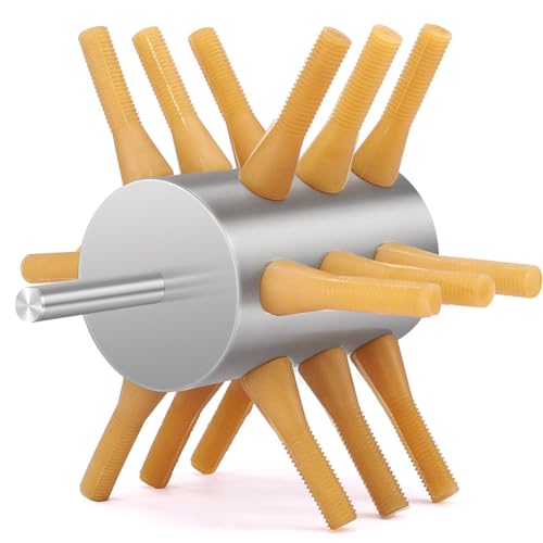 Cpolebev Edelstahl-Hühnerzupfer-Bohraufsatz, Hähnchenfeder-Entfernungszupfmaschine, 18 Finger von Cpolebev