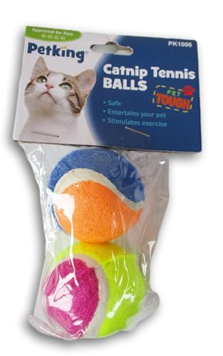 Craft Supply Katzenminze-Tennis-Spielzeugball, 2 Stück, Farbe variiert, 6,3 cm Durchmesser von Craft Supply