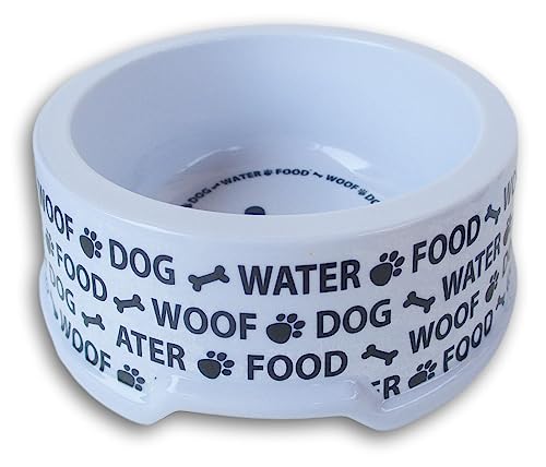 Kleiner Kunststoffnapf für Hunde und Katzen, 1,5 Tassen, 12,7 x 5,3 cm (Dog Woof Text) von Craft Supply