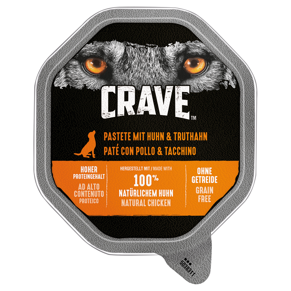 Crave Adult Pastete - Sparpaket: 7 x 150 g Huhn & Truthahn von Crave